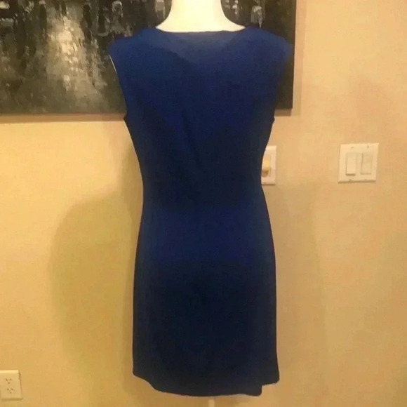 En Focus Studio Sleeveless Royal Blue Midi Bodycon Dress-12P - Picture 2 of 6